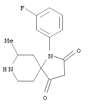 1-(3-fluorophenyl)-7-methyl-1,8-diazaspiro[4.5]decane-2,4-dione